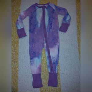 Little Sleepies brand Little boys or girls 0-3 months zip Bamboo pajama